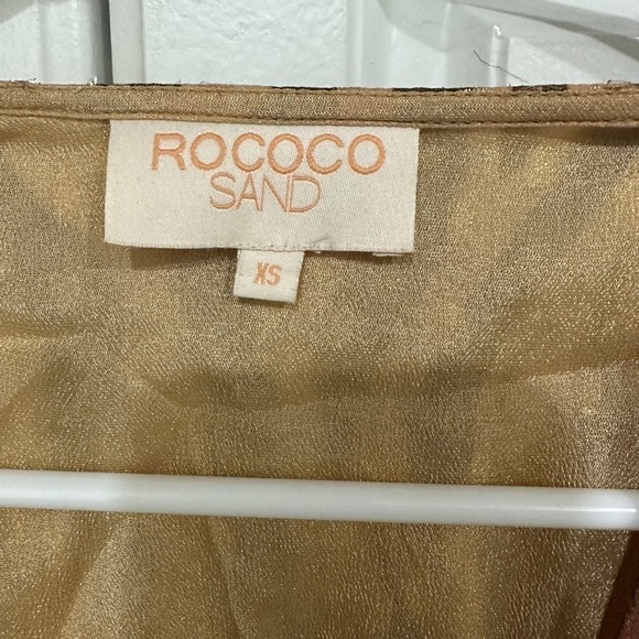 Rococo Sand Aine Midi Dress Camel Size XS - Picture 15 of 16